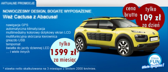 Wynajem samochodów Katowice WWW.ABACUSCARS.PL